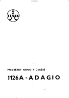 Tesla 1126a - Navod k udrzbe 